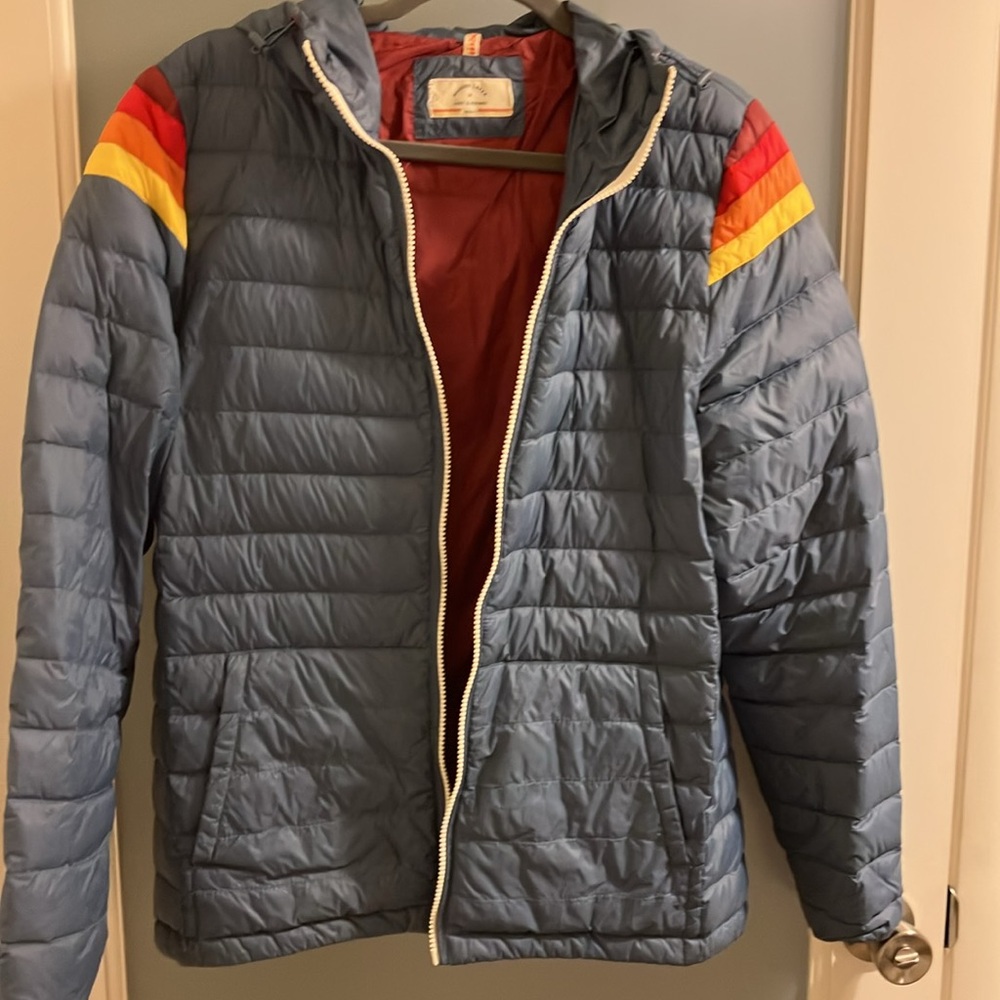 Colorful Striped Puffer Jacket - Picture 2 of 7